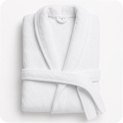 Bukle Büyük Bornoz | %100 Pamuk | Beyaz | 360 gr/m² | XL