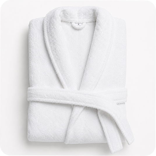 Bukle Büyük Bornoz | %100 Pamuk | Beyaz | 360 gr/m² | XL