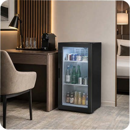 Cam Kapılı Otel Minibarı – Kompresörlü - 80 Lt