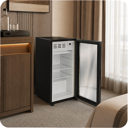 Cam Kapılı Otel Minibarı – Kompresörlü - 80 Lt