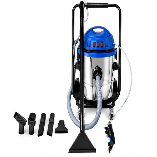 Çift Motor  Halı ve Koltuk Yıkama Özellikli Sanayi Tipi Süpürge | 60 L Kirli / 14 L Temiz Su Tankı | 2400 W