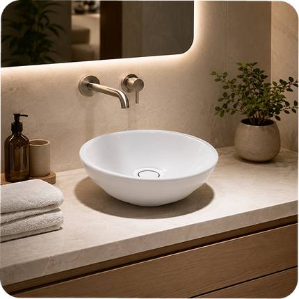 Daphne 30 cm Tezgah Üstü Lavabo