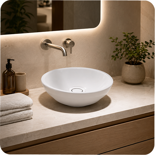 Daphne 30 cm Tezgah Üstü Lavabo
