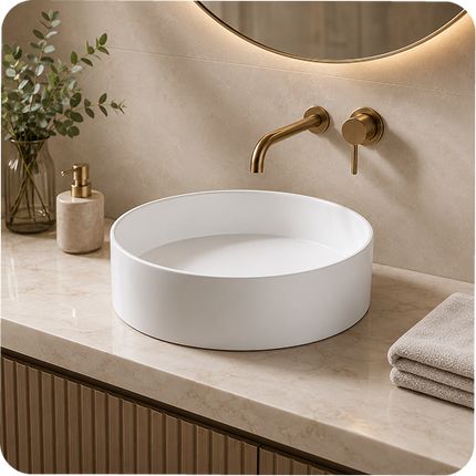 Deep Plate Up 43 cm Tezgah Üstü Lavabo