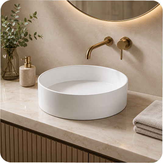 Deep Plate Up 43 cm Tezgah Üstü Lavabo