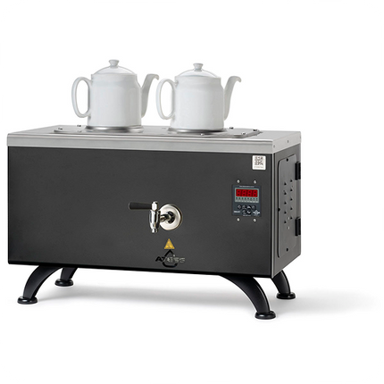 Dijital Çay Kazanı | 2 Demlikli | Elektrikli | Siyah Statik Boyalı | 30 L