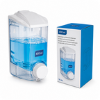 Duvar Tipi Sıvı Sabun ve Şampuan Dispenseri – Şeffaf Hazneli 400 ml
