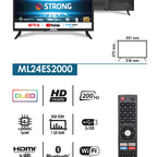 Otel Televizyonu ML24EW2000 24’’ 61cm Ekran HD Ready Uydu Alıcılı Whale TV LED 24" Android WhaleOS