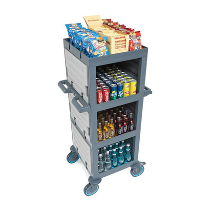Fantom Procart 203 3 Katlı Kapalı Servis Arabası, 200 kg Kapasiteli
