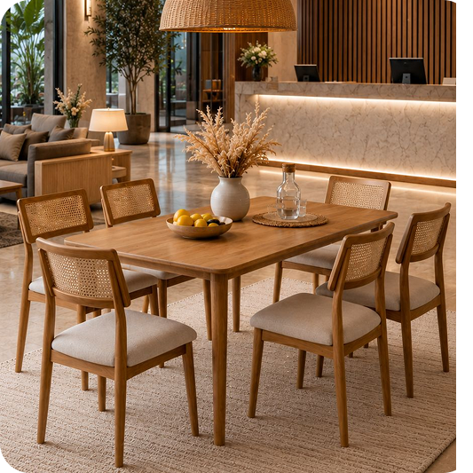Furniwe Ahşap Yemek ve Restoran Masası