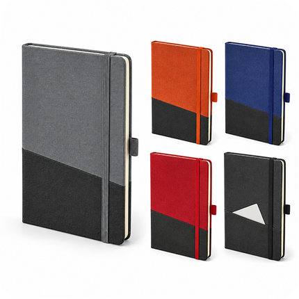İki Renkli Cepli Termo Deri Promosyon Defter – 15x21 cm