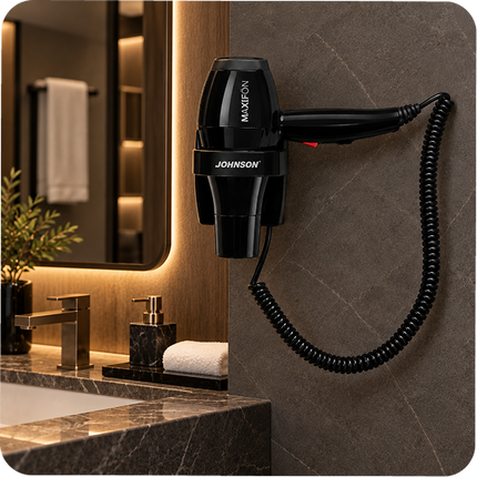 Johnson Maxifön Otel Tipi Duvar Askılı Saç Kurutma Makinesi 1600W