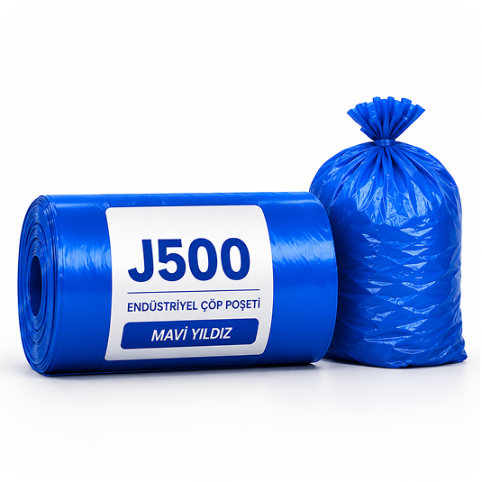 Mavi Endüstriyel Çöp Poşeti 80×110 cm – 10 Rulo - 500gr