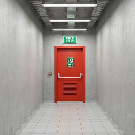 Panik Barlı & Menfezli Yangın Kapısı