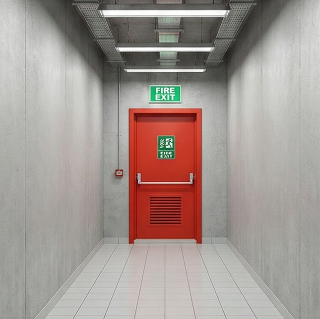 Panik Barlı Yangın Kapısı