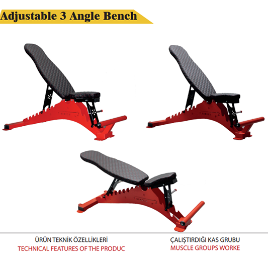 Adjustable 3 Angle Bench