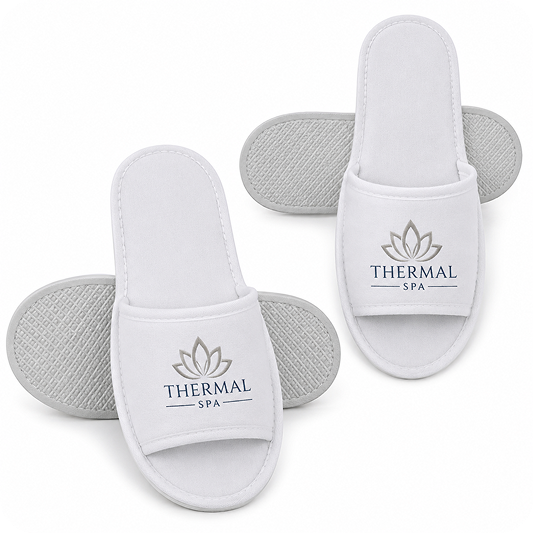 Logolu Otel Terliği Thermal - Spa Terlik