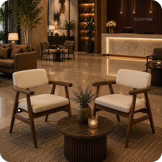 Rio Kollu Ahşap Otel Sandalyesi