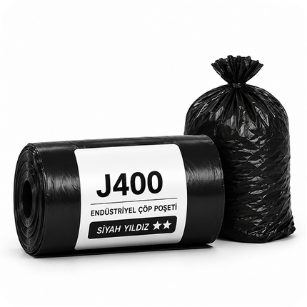 Siyah Endüstriyel Çöp Poşeti 80×110 cm – 10 Rulo - 400gr