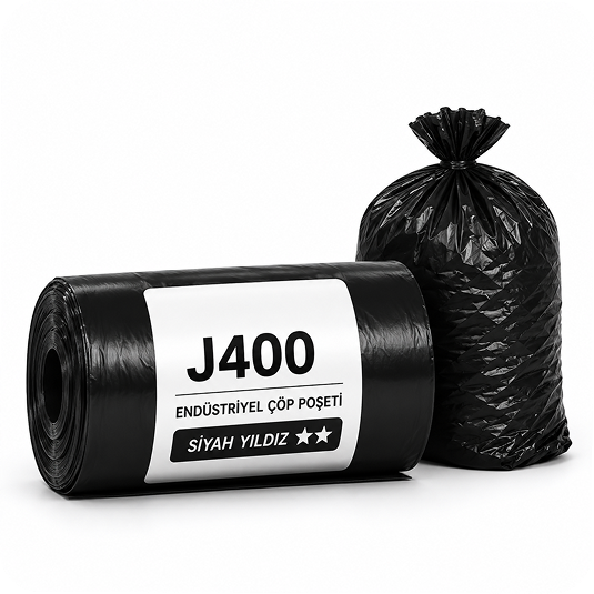 Siyah Endüstriyel Çöp Poşeti 80×110 cm – 10 Rulo - 400gr
