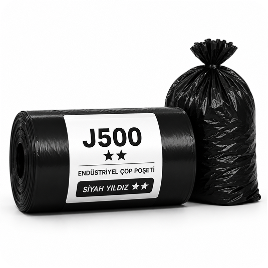 Siyah Endüstriyel Çöp Poşeti 80×110 cm – 10 Rulo - 500gr