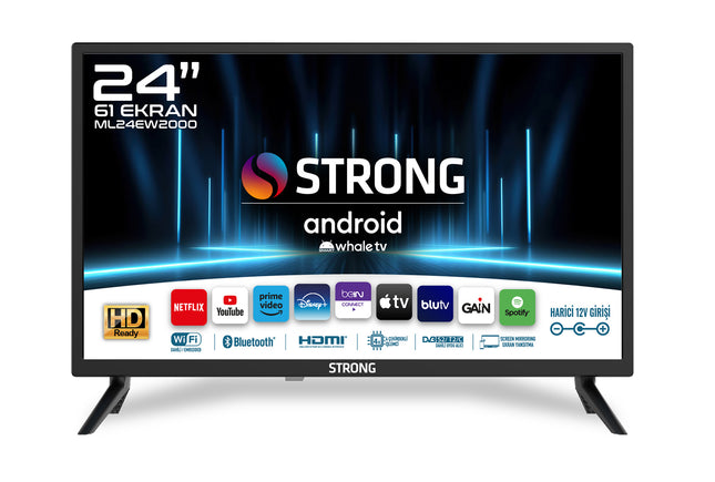 Otel Televizyonu ML24EW2000 24’’ 61cm Ekran HD Ready Uydu Alıcılı Whale TV LED 24" Android WhaleOS