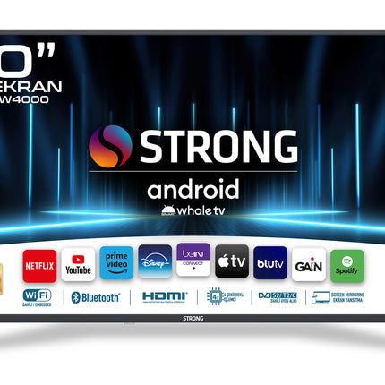 Otel Televizyonu ML40EW4000 40’’ 102cm Ekran Full HD Uydu Whale TV LED 40" Android WhaleOS