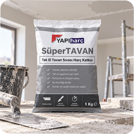 SüperTAVAN Tek El Tavan Sıvası Harç Katkısı 1 Kg