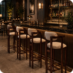 Tokyo Kollu Ahşap Bar Sandalyesi