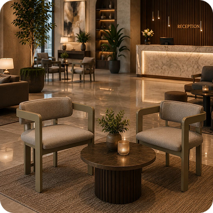Trabzon Kollu Ahşap Otel Sandalyesi