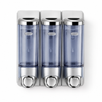 Üçlü Sıvı Sabun & Şampuan Dispenseri 3×250 ml – Krom
