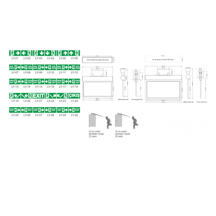 B202 Sıva Altı Acil Çıkış Yönlendirme Armatürü