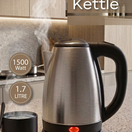 Otel Paslanmaz Çelik Kettle