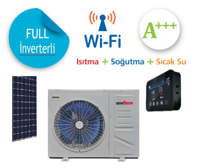 Master Serisi Ac/Dc Inverter Hibrit Konut Isı Pompaları  60HS (+80L Boyler)