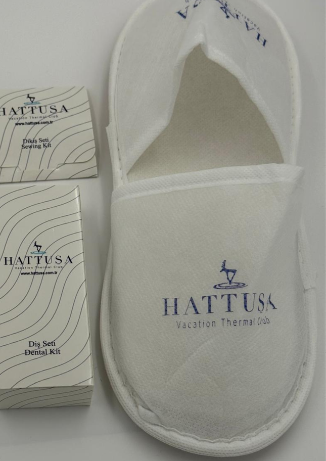Logo Baskılı Lüks Tela Terlik